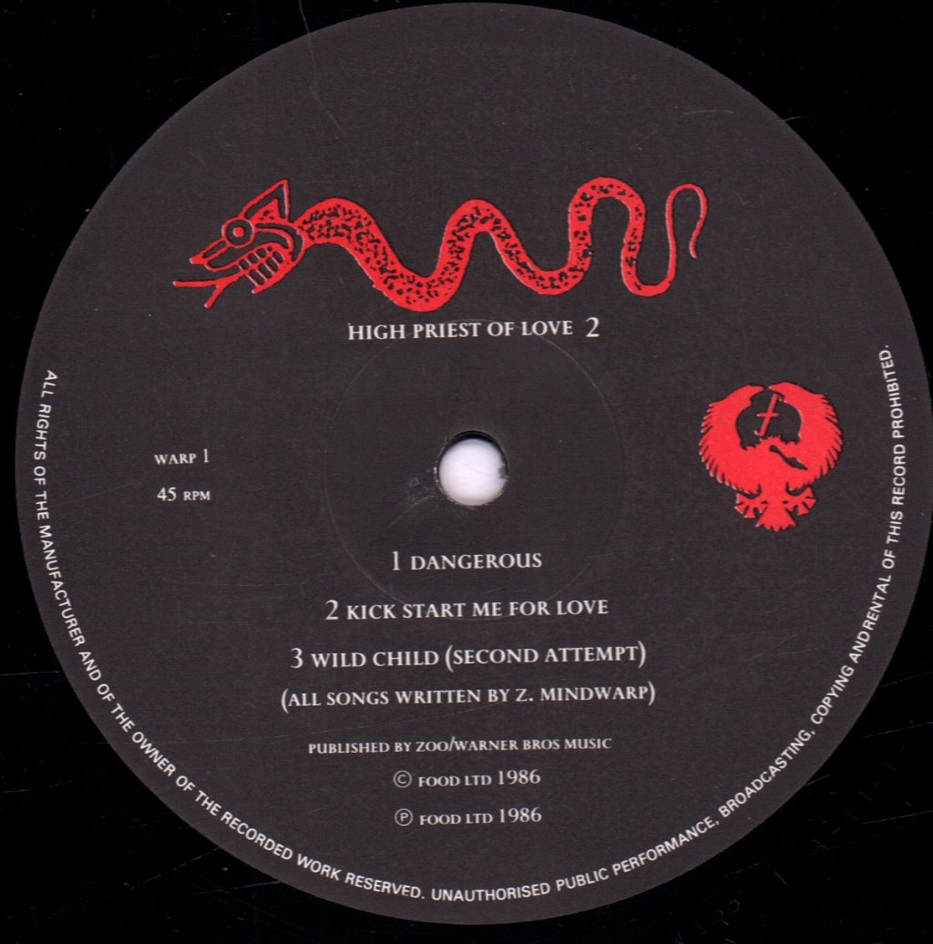 Zodiac Mindwarp - High Priest Of Love - Lp