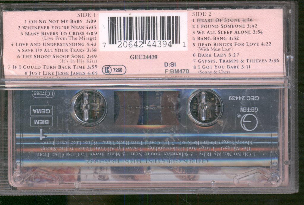 Cher - Cher's Greatest Hits 1965-1992 - Cassette
