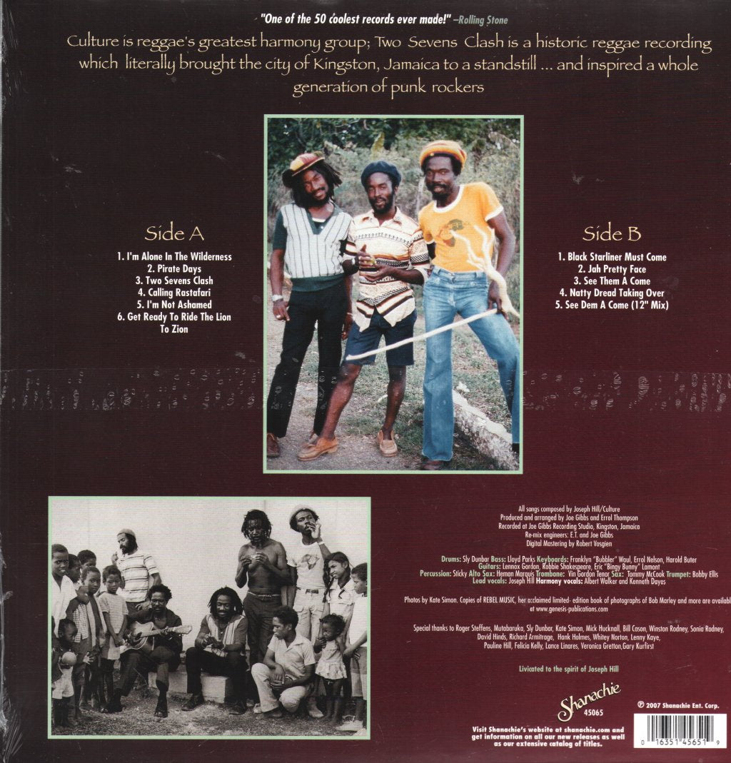 Culture - Two Sevens Clash: The 30th Anniversary Edition - Lp