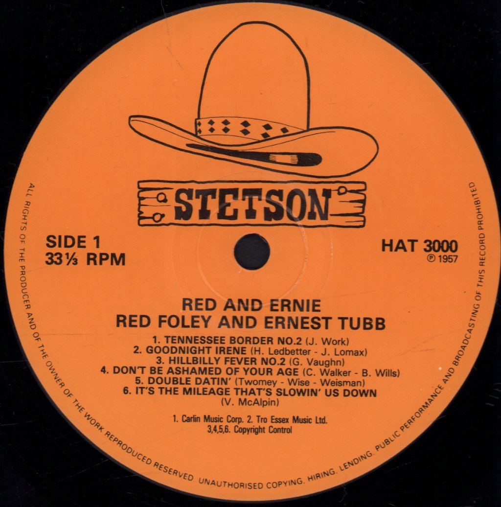 Red Foley And Ernest Tubb - Red And Ernie - Lp