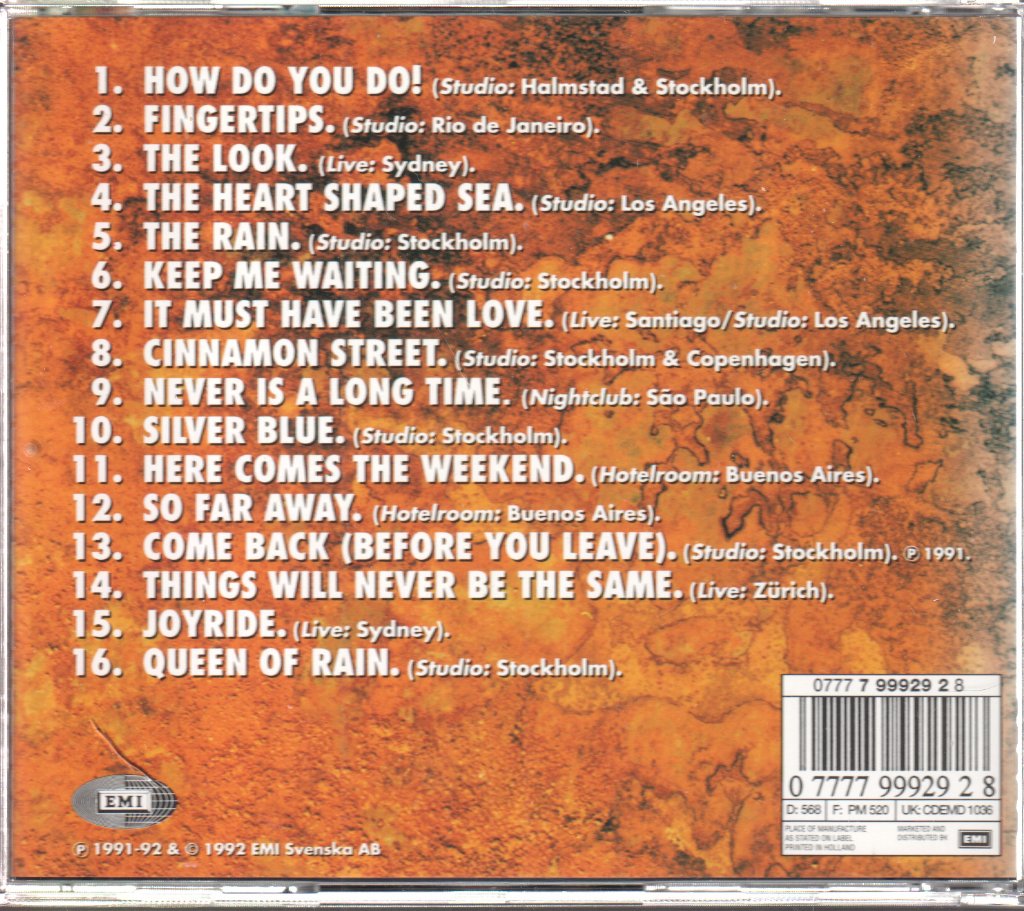 Roxette - Tourism - Cd