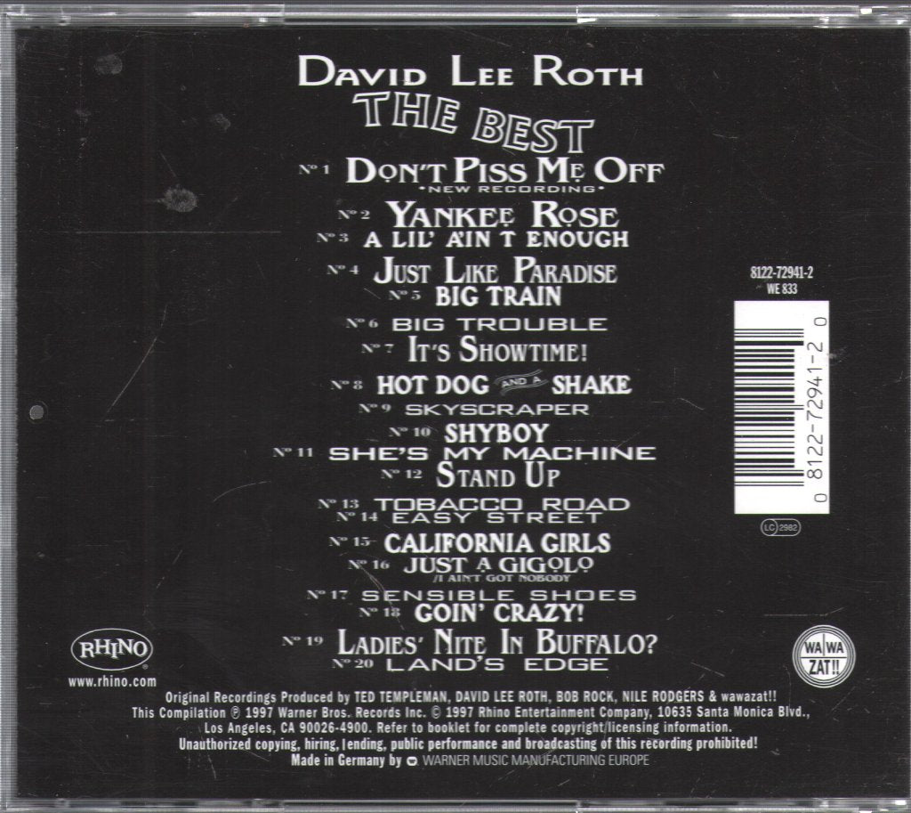 David Lee Roth - Best - Cd