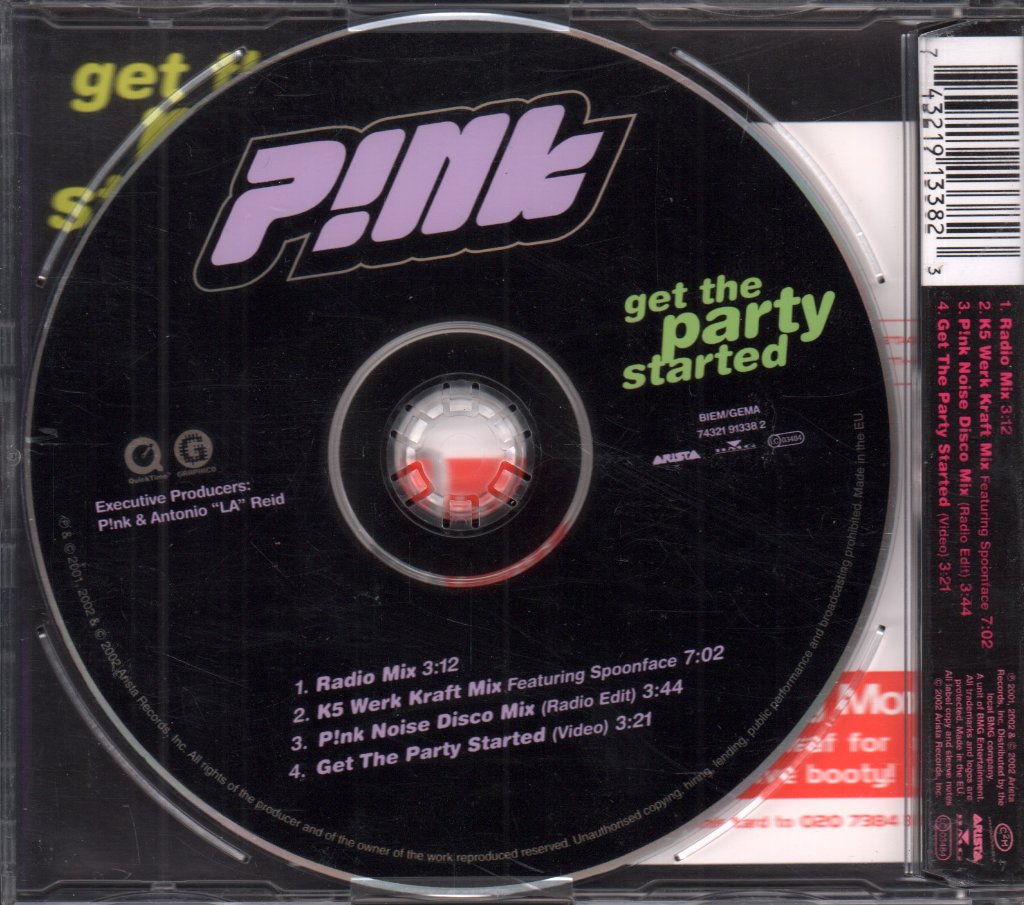 Pink (Female Pop) - Get The Party Started - Cd