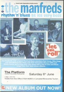 Manfreds - Platform, Morcambe - Flyer