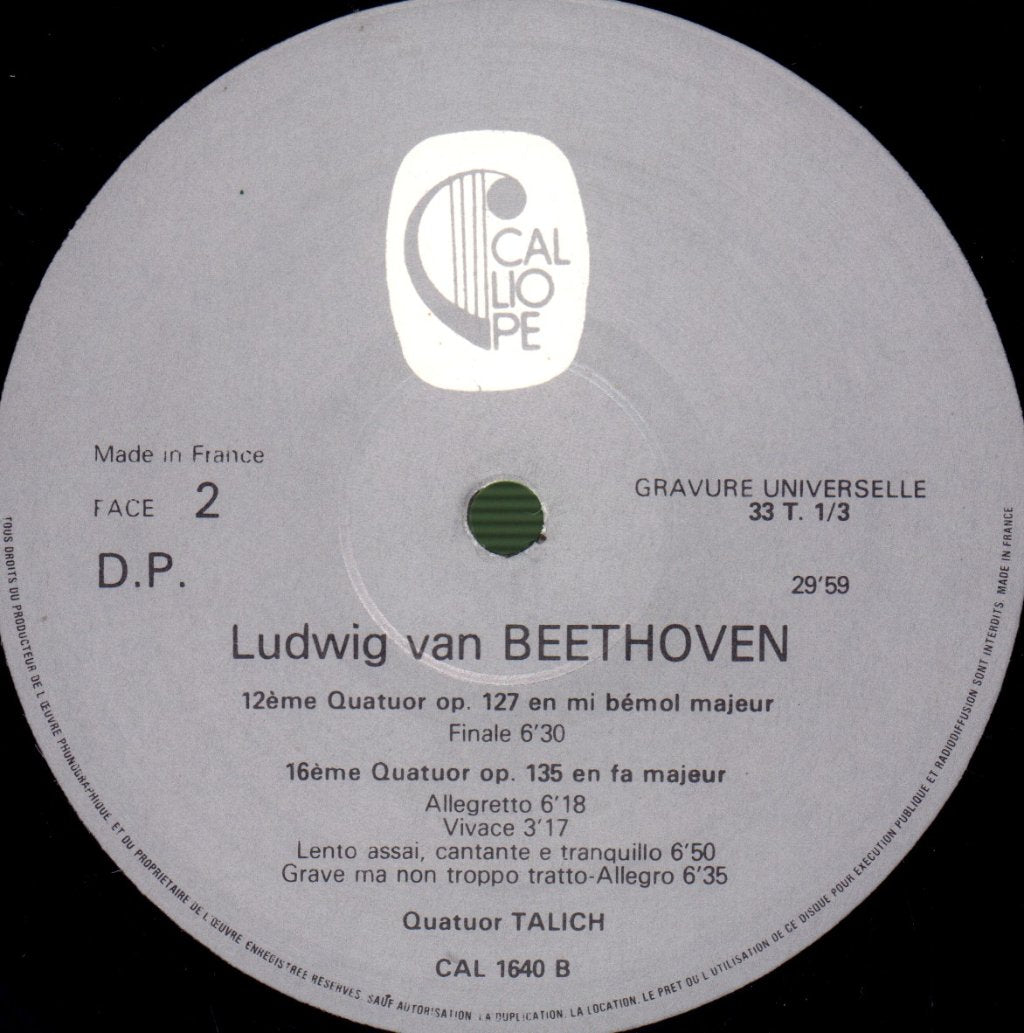 Quatuor Talich - Beethoven Integrale Des Quatuors 10 - Lp