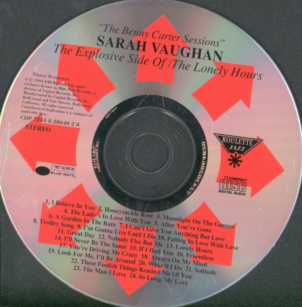 Sarah Vaughan - Benny Carter Sessions - Cd