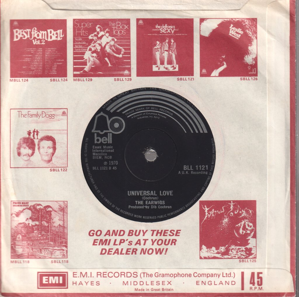 Dib Cochran And The Earwigs - Oh Baby - 7 Inch