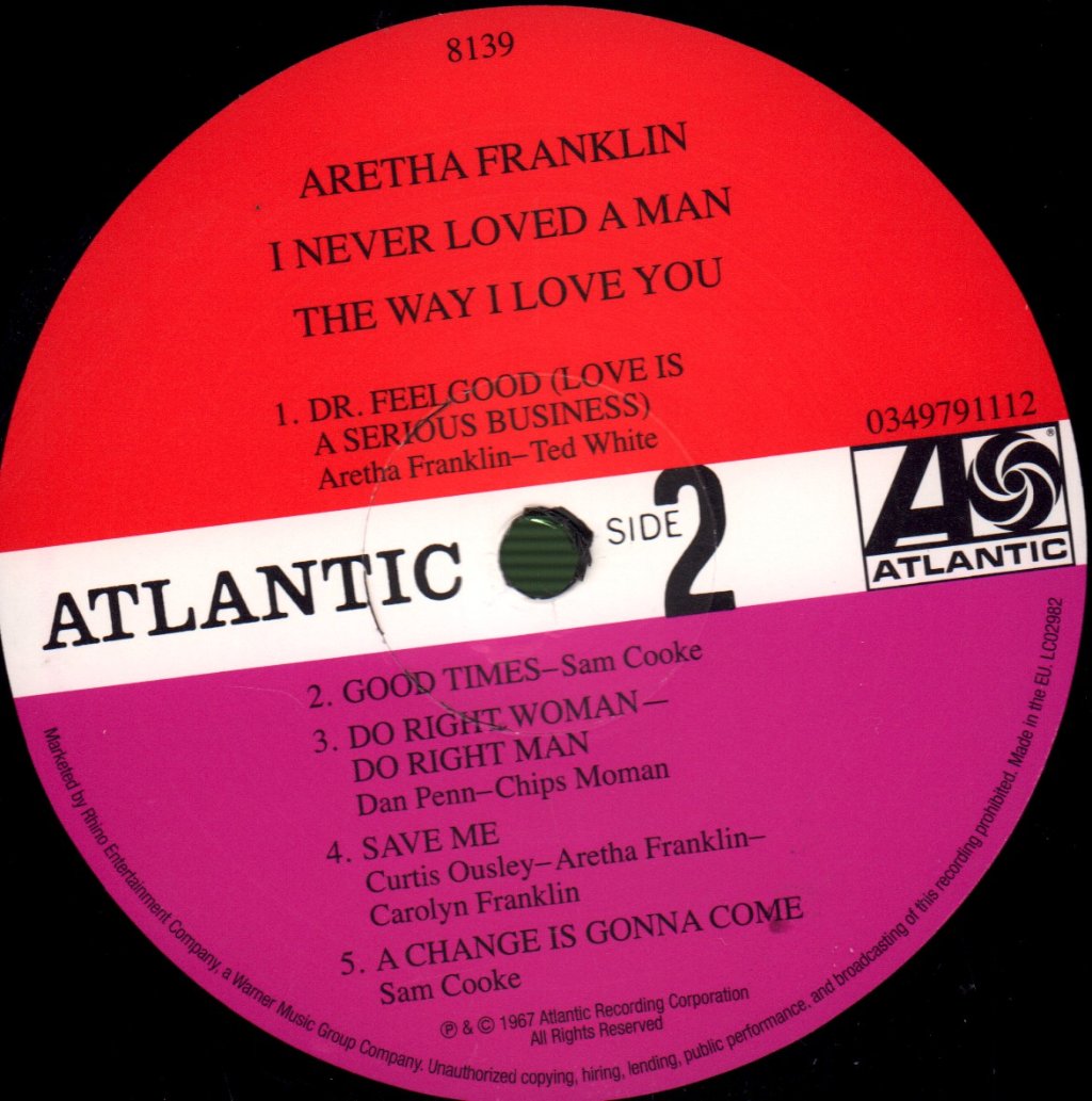 Aretha Franklin - I Never Loved A Man The Way I Love You - Lp