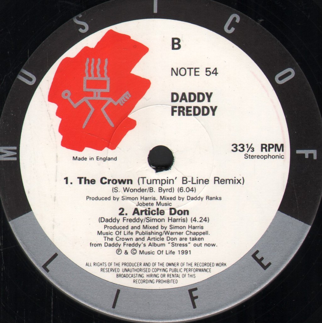 Daddy Freddy - Crown - 12 Inch