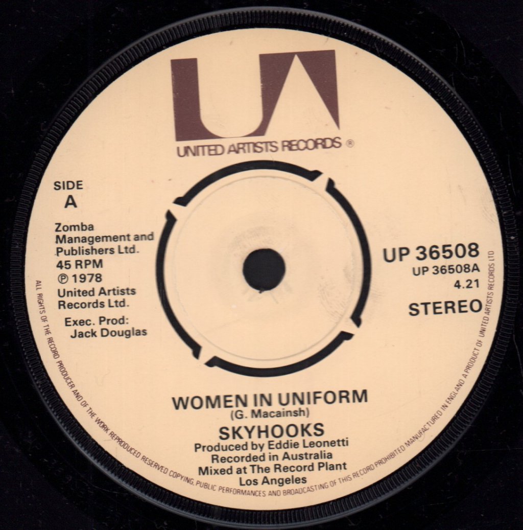 Skyhooks - Women In Uniform - 7 Inch