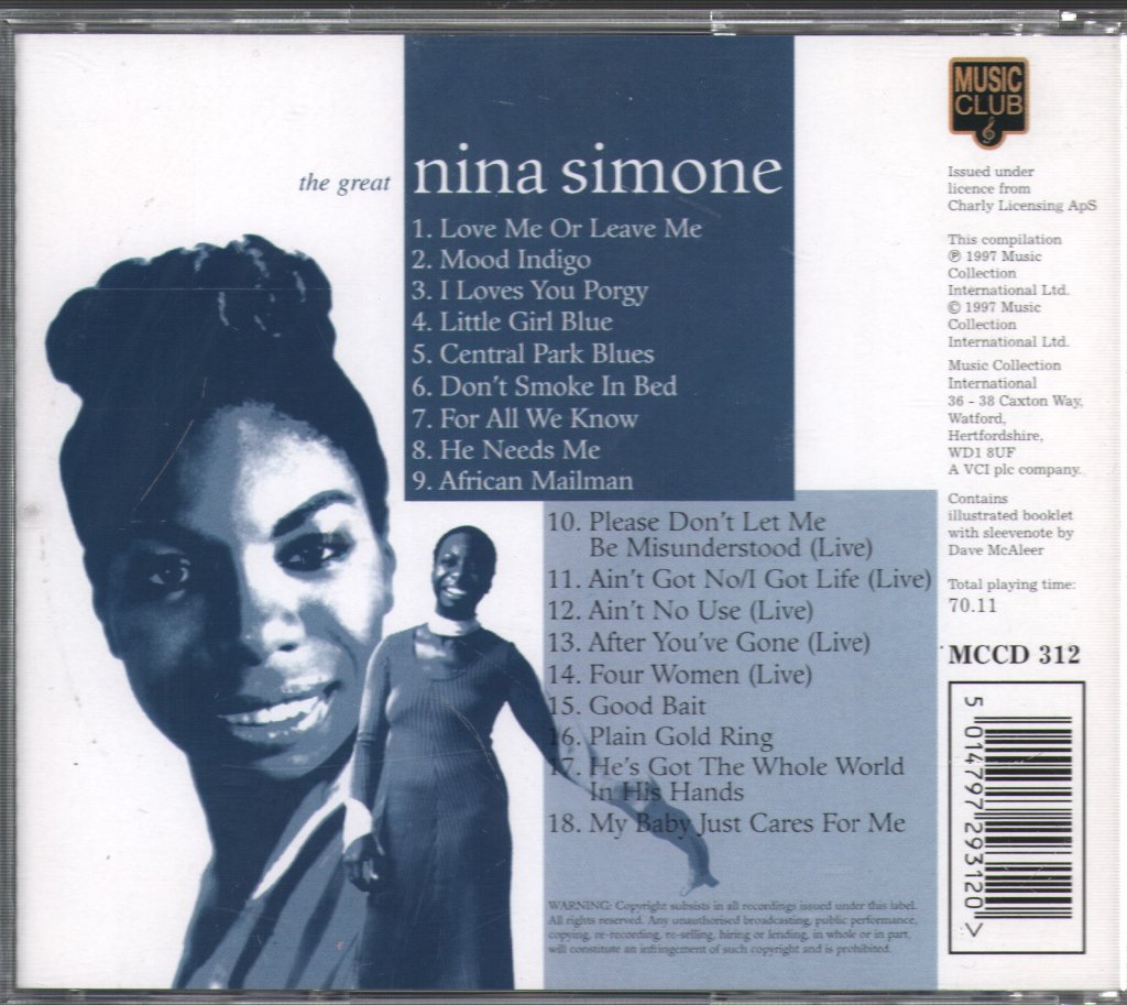 Nina Simone - Great Nina Simone - Cd