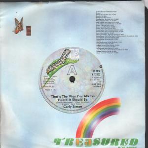 Carly Simon - That's The Way I've Always Heard It Should Be - 7 Inch