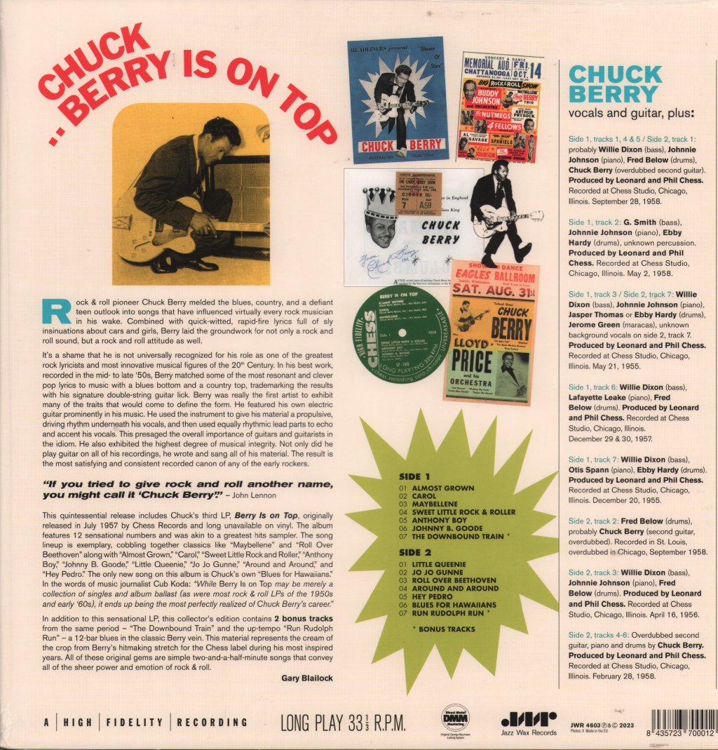 Chuck Berry - Berry On Top - Lp