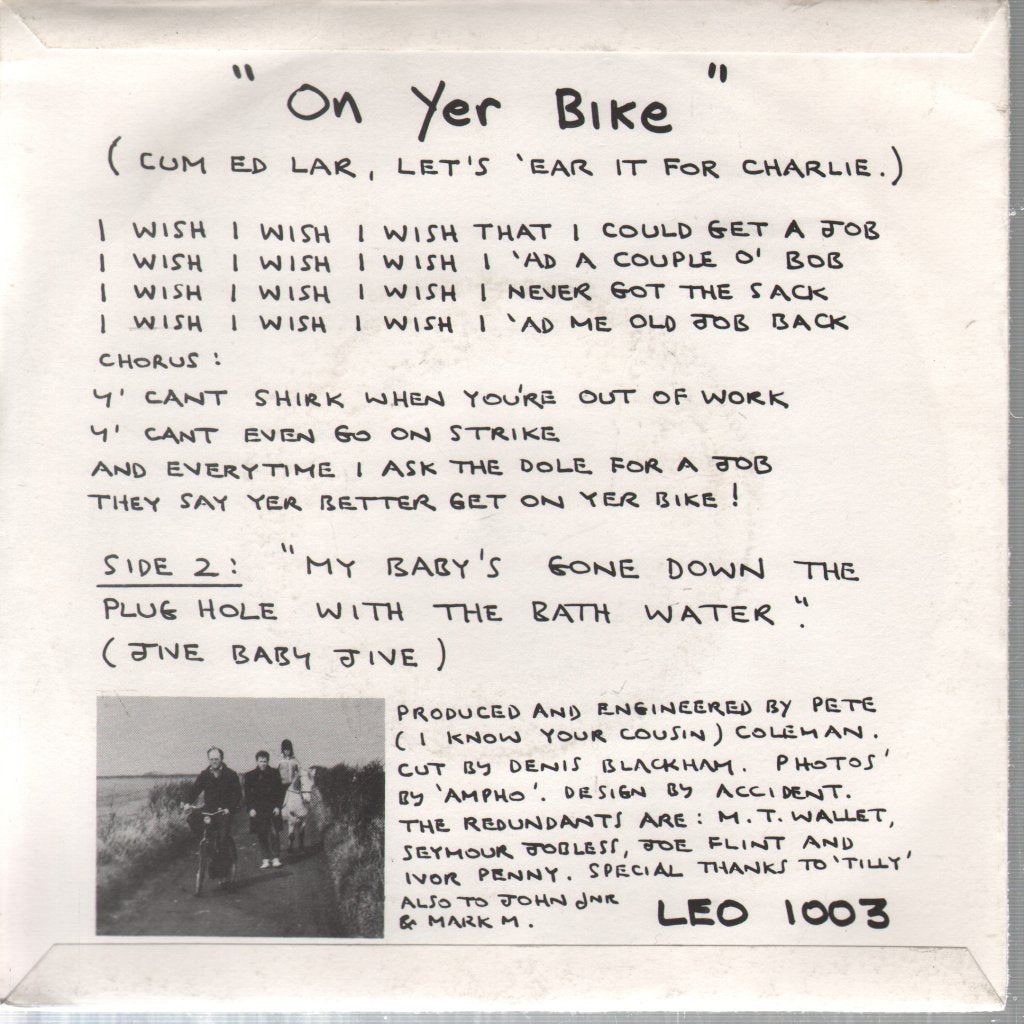 Redundants - On Yer Bike - 7 Inch