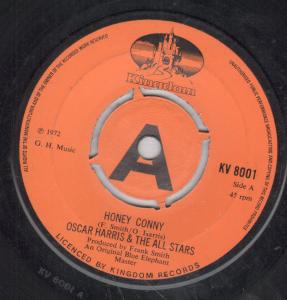 Oscar Harris And The All Stars - Honey Conny - 7 Inch