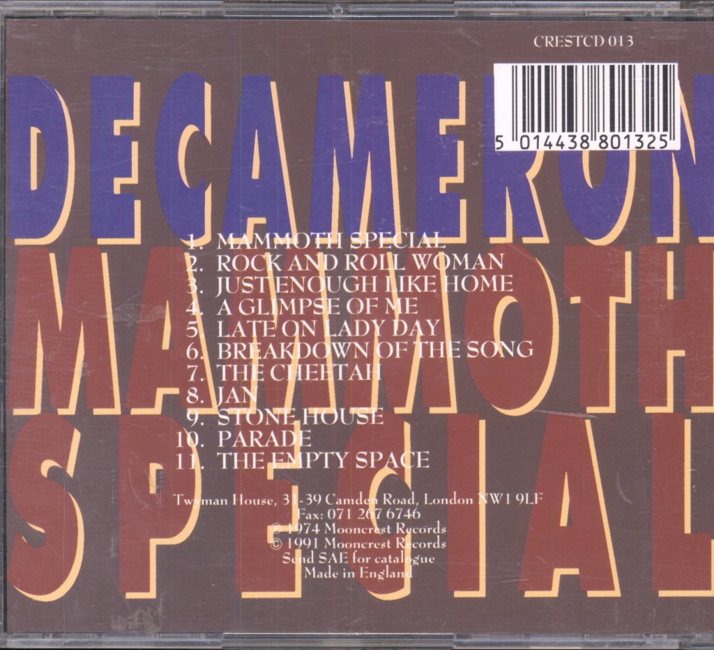 Decameron - Mammoth Special - Cd