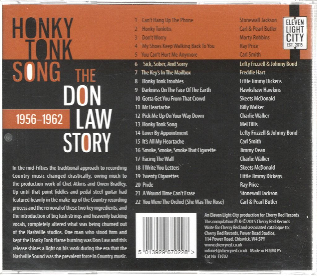 Various Artists - Honky Tonk Song: The Don Law Story 1956-62 - Cd