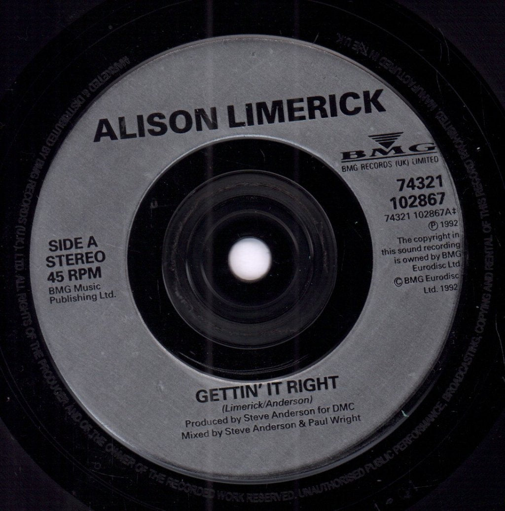 Alison Limerick - Gettin' It Right - 7 Inch