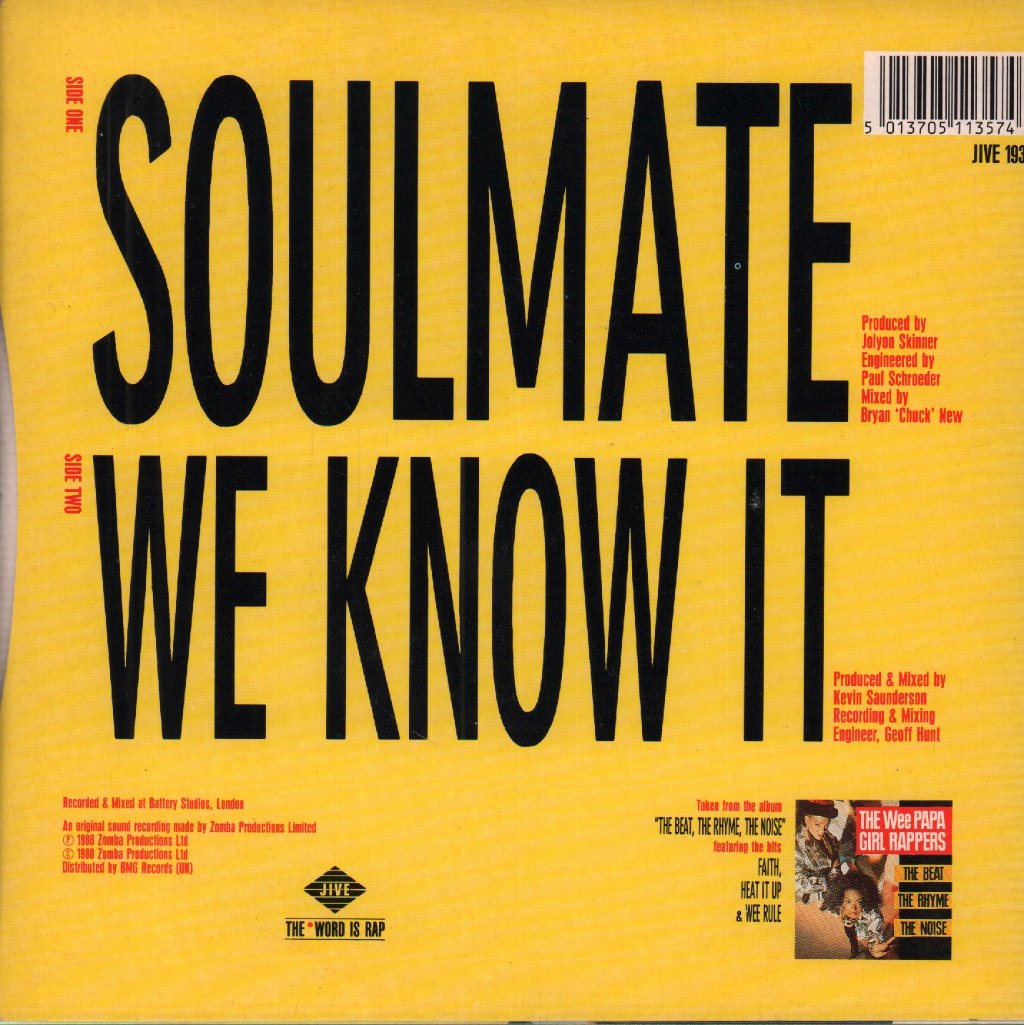Wee Papa Girl Rappers - Soul Mate - 7 Inch