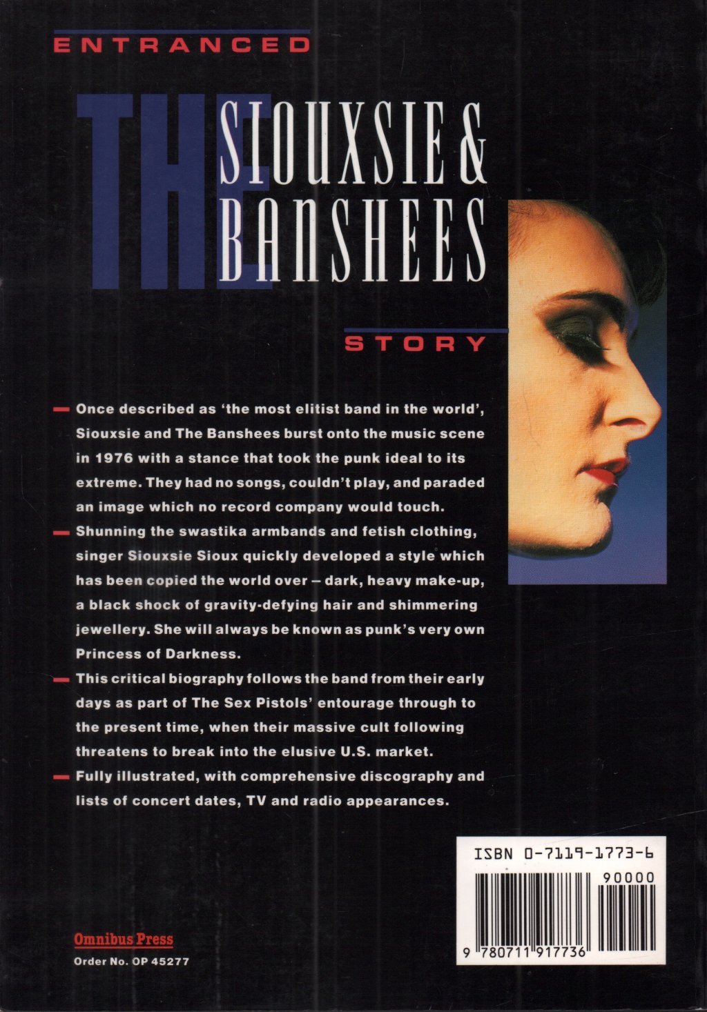 Siouxsie And The Banshees - Entranced The Siouxsie And The Banshees Story - Book