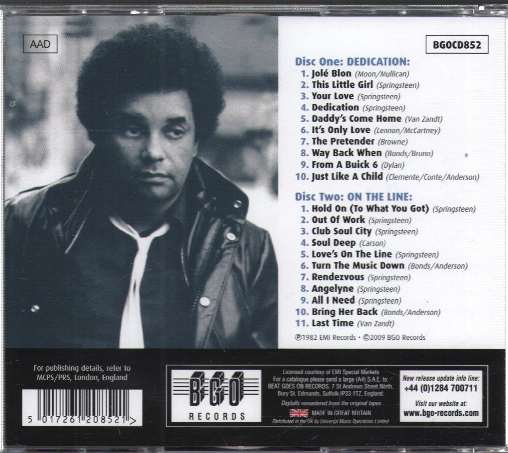 Gary U.S. Bonds - Dedication / On The Line - Double Cd