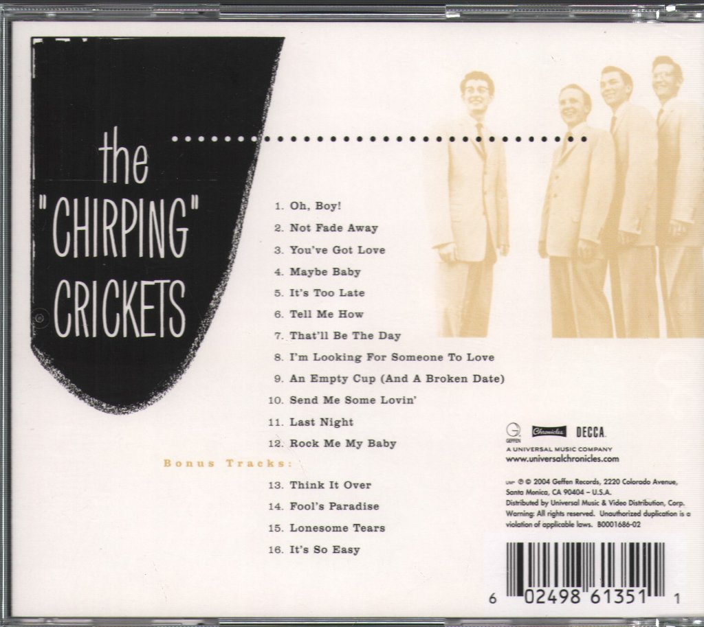 Buddy Holly And The Crickets - "Chirping" Crickets - Cd