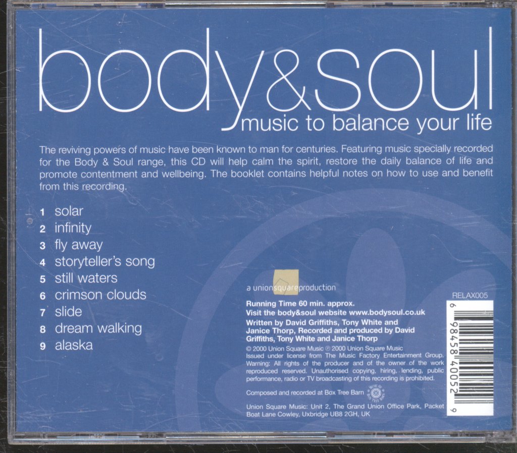 David Griffiths, Janice Thorp - Anti-Stress (Relaxing The Body, Soothing The Mind) - Cd