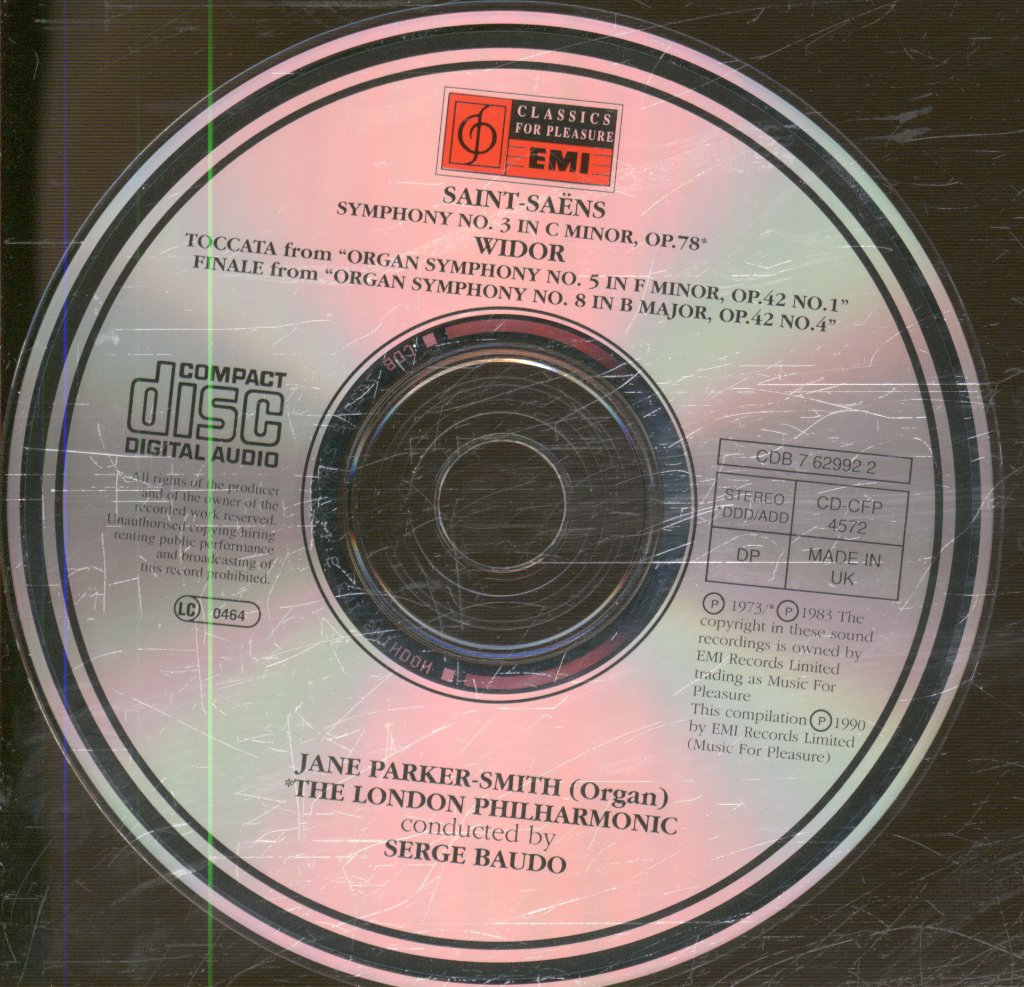 London Philharmonic, Jane Parker-Smith, Serge Baudo - Saint Saens - Symphony No. 3 "The Organ Symphony" - Cd