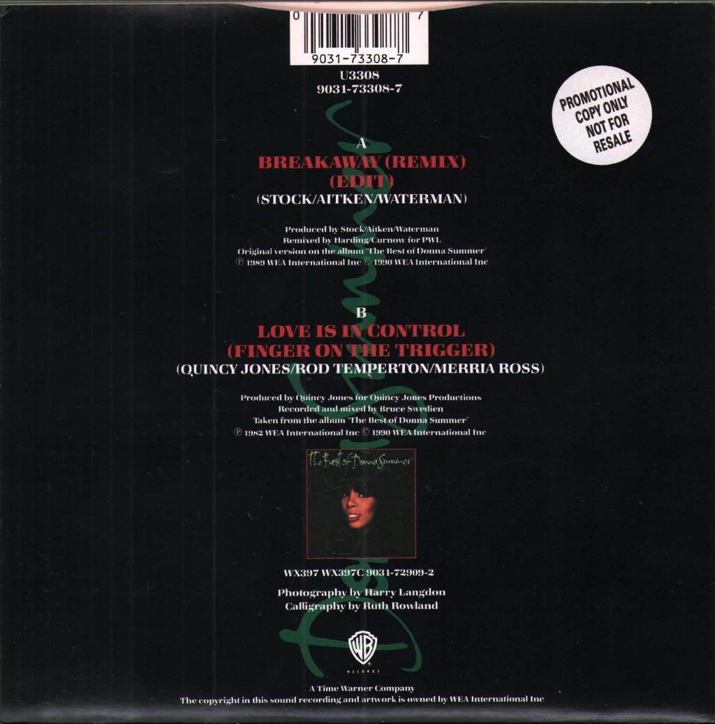 Donna Summer - Breakaway (Remix) - 7 Inch