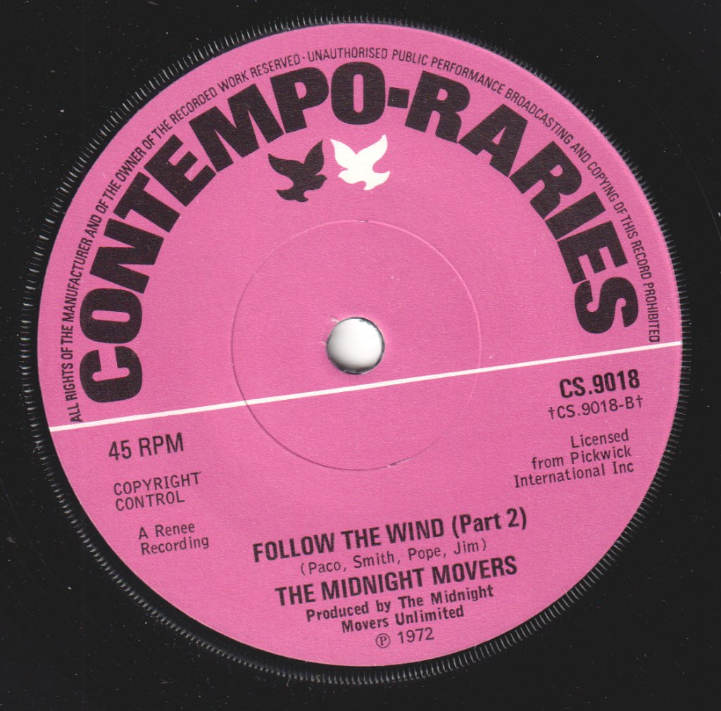 Midnight Movers - Follow The Wind - 7 Inch