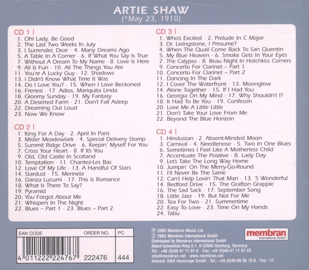Artie Shaw - This Is Romance - Cd Set