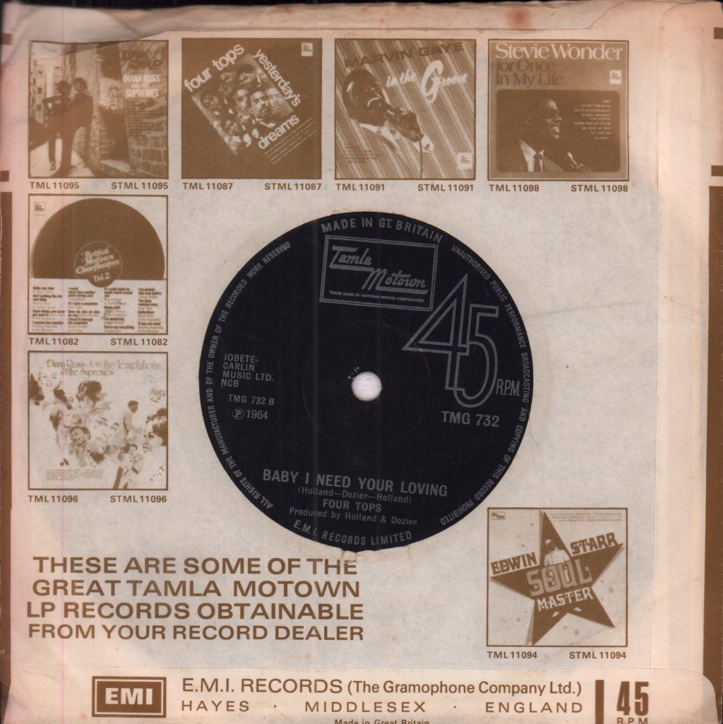 Four Tops - I Can't Help Myself - 7 Inch