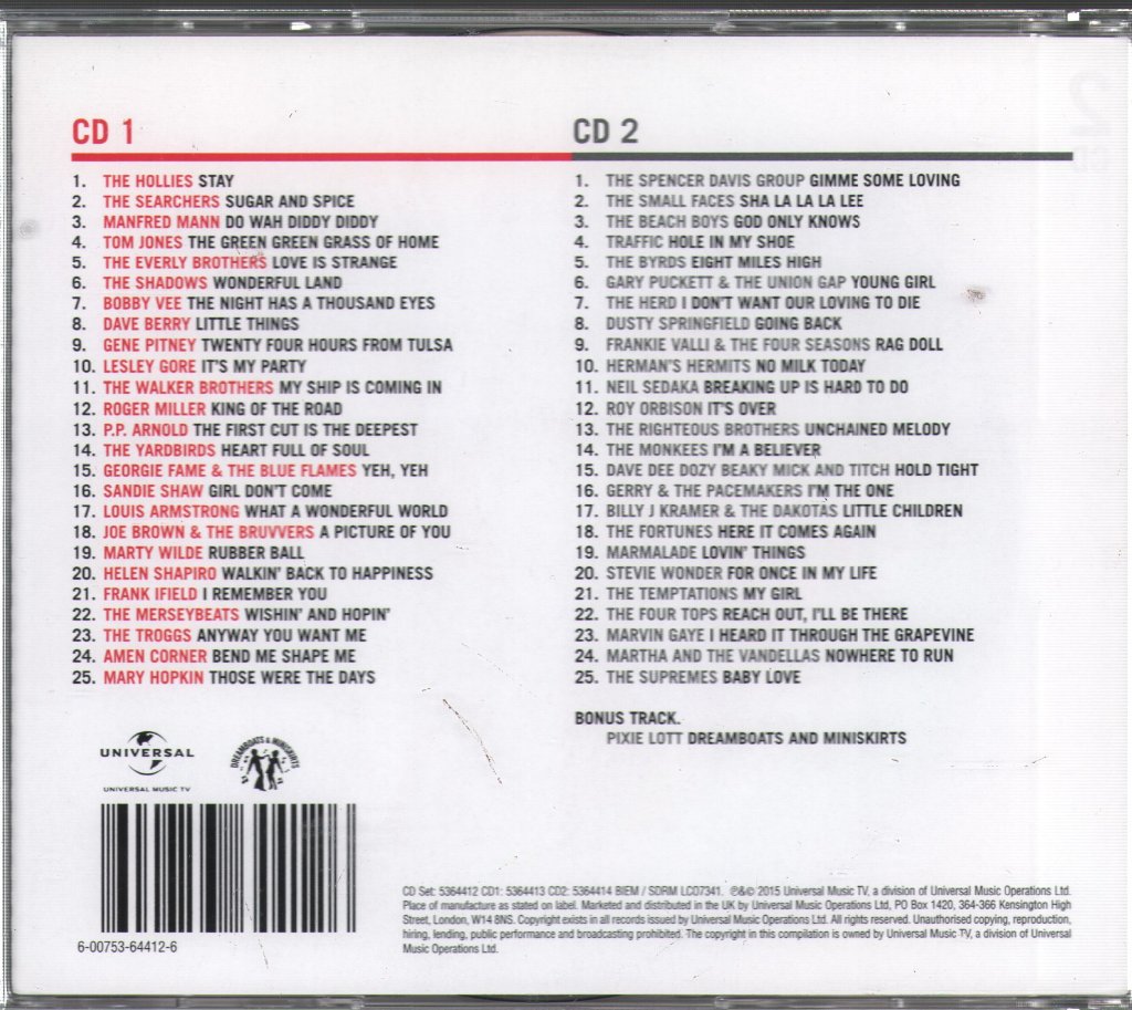 Various Artists - Dreamboats & Miniskirts: Those Were The Days - Double Cd