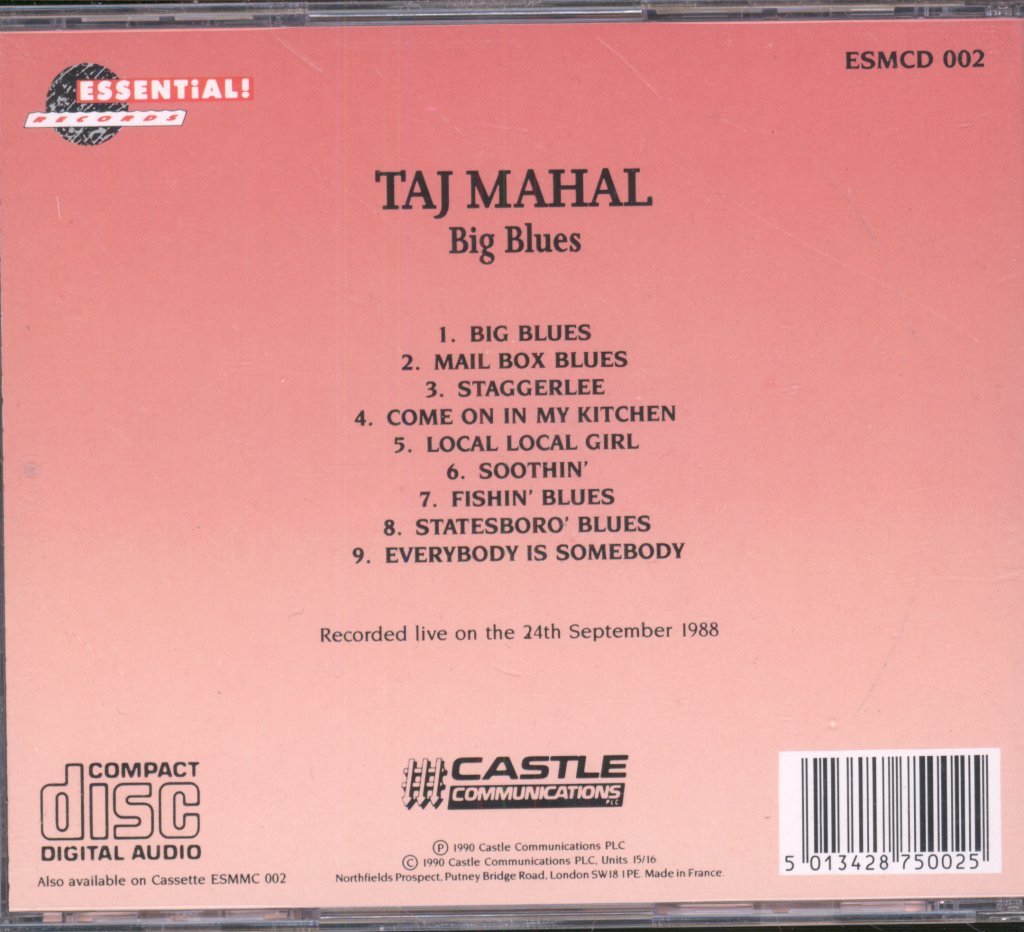 Taj Mahal - Big Blues - Cd