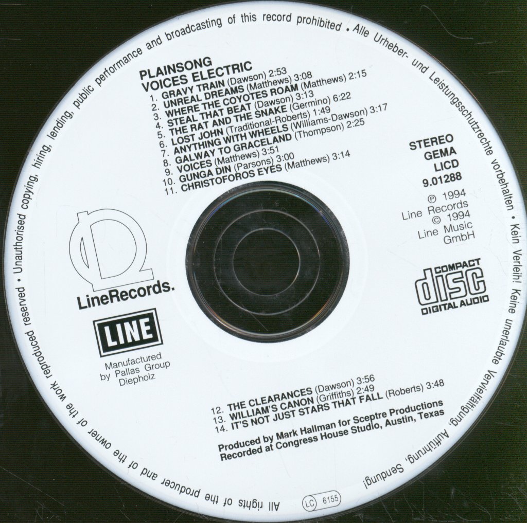 Plainsong - Voices Electric - Cd