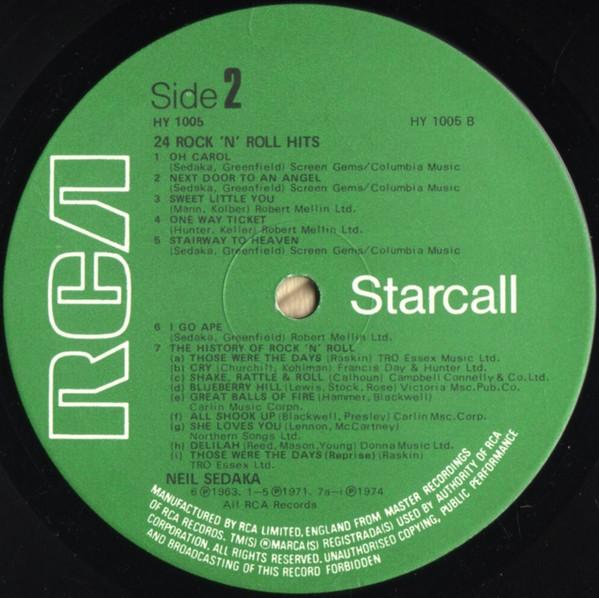 Neil Sedaka - 24 Rock 'N' Roll Hits - Lp
