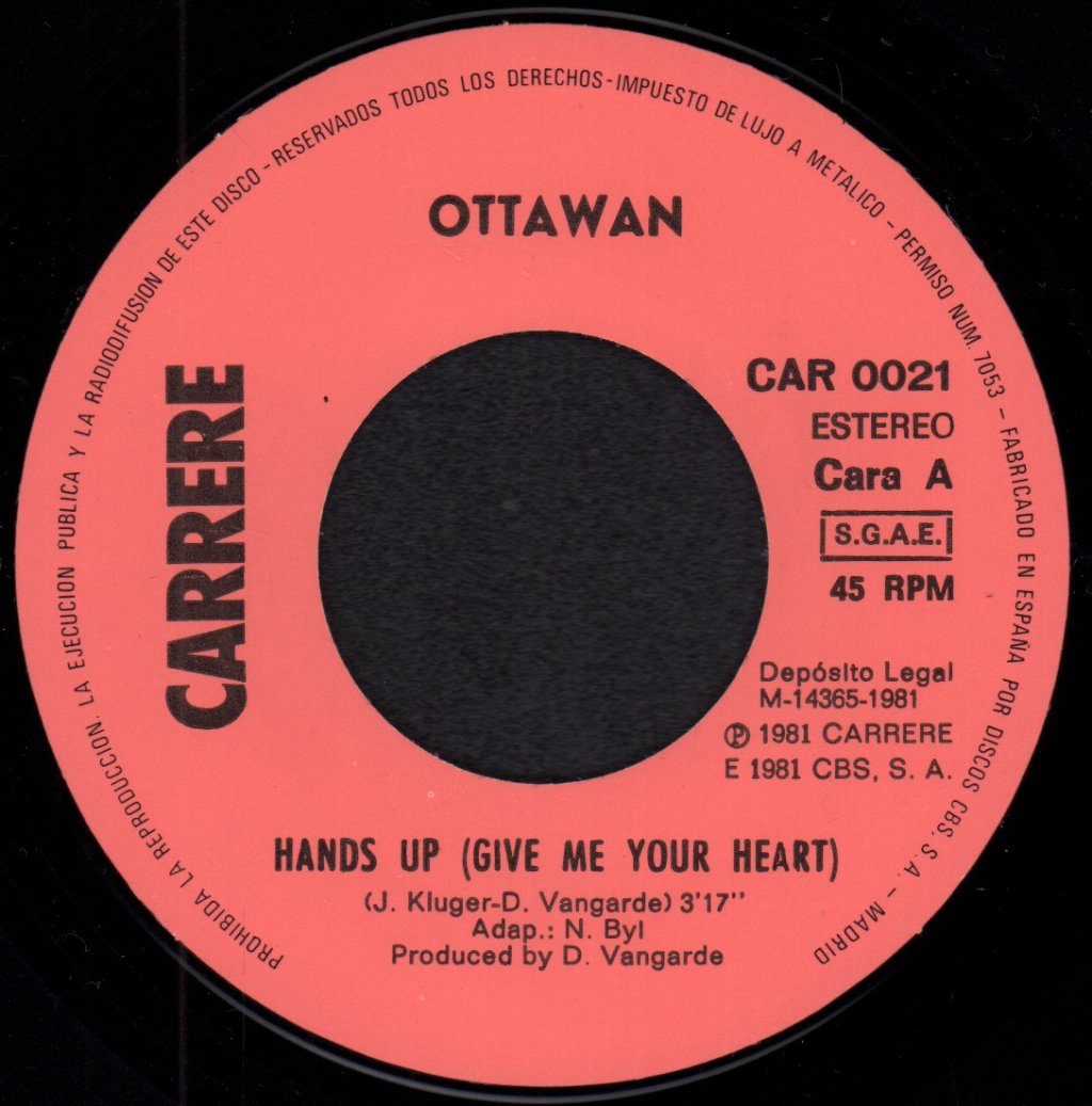 Ottawan - Hands Up - 7 Inch