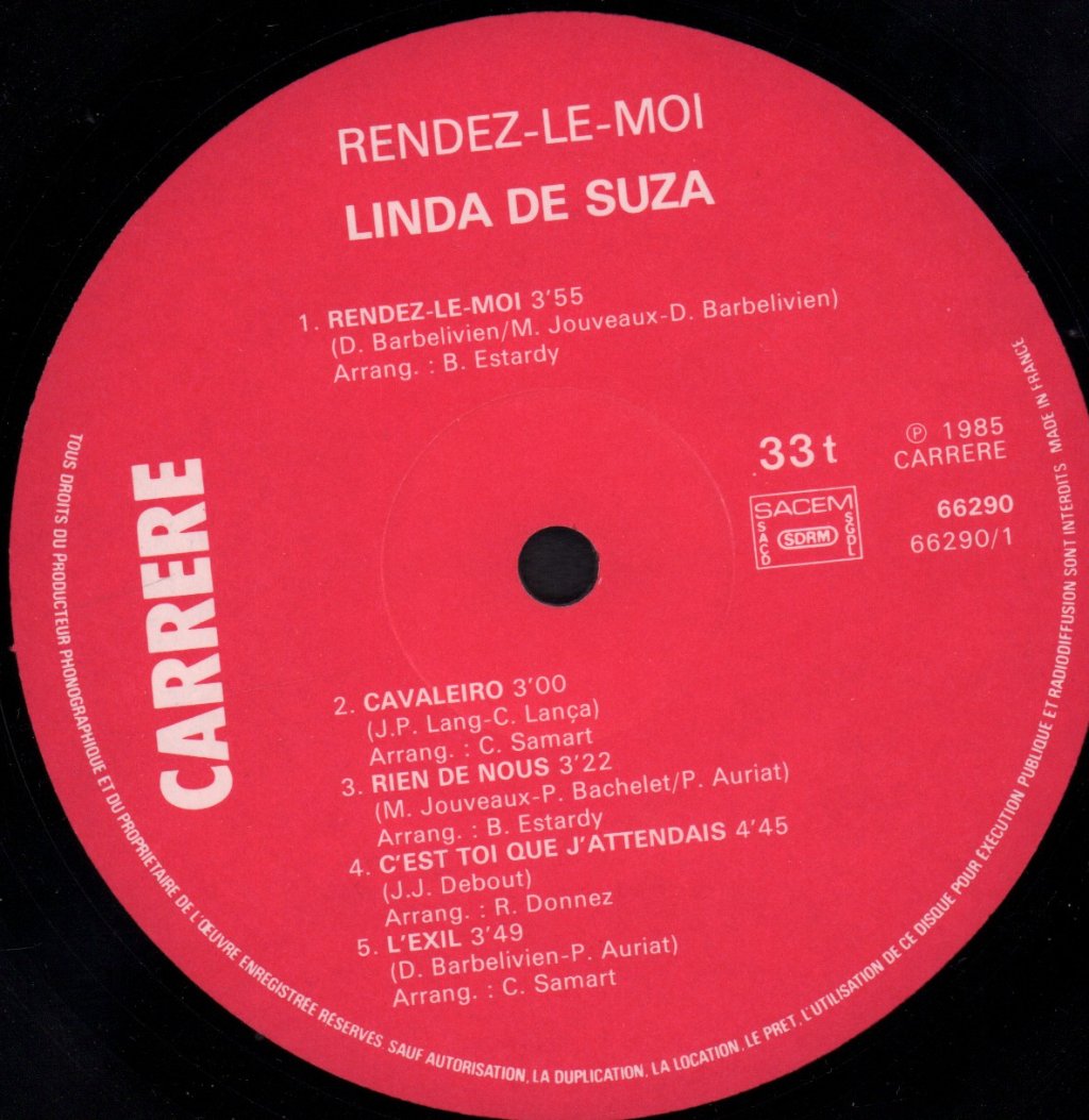 Linda De Suza - Rendez-Le Moi - Lp