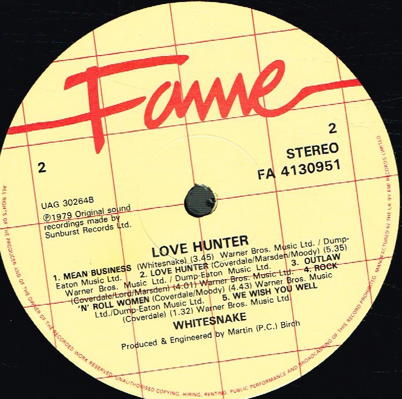 Whitesnake - Lovehunter - Lp