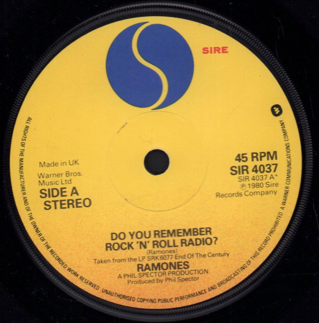 Ramones - Rock N Roll Radio - 7 Inch