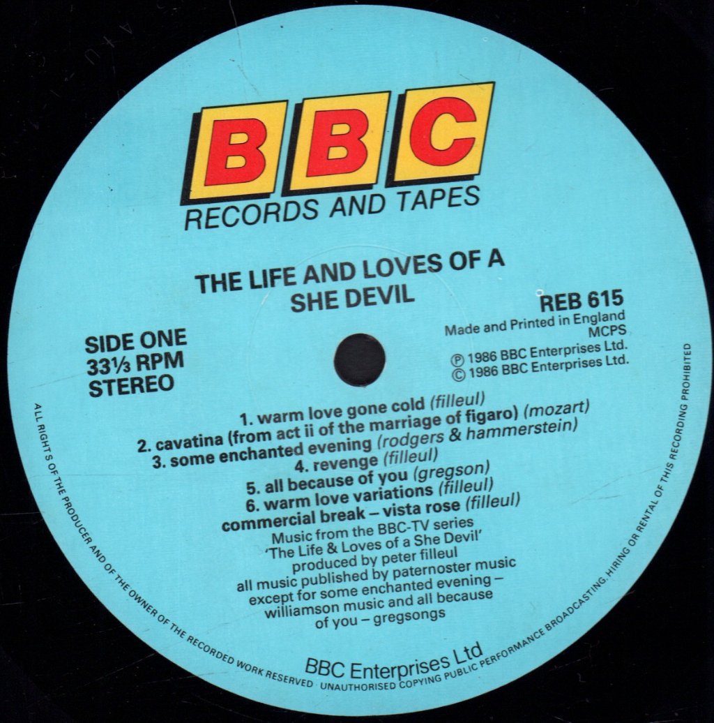 Peter Filleul - Life And Loves Of A She Devil Music From The Bbc Tv Series - Lp
