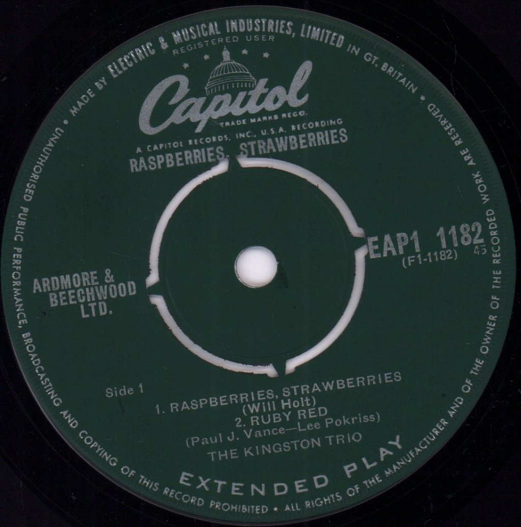 Kingston Trio - Raspberries Strawberries - 7 Inch