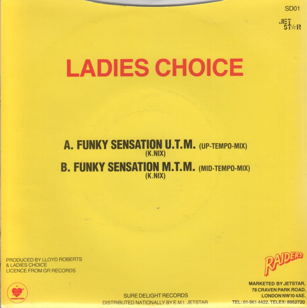 Ladies Choice - Funky Sensation (Instrumental) - 7 Inch