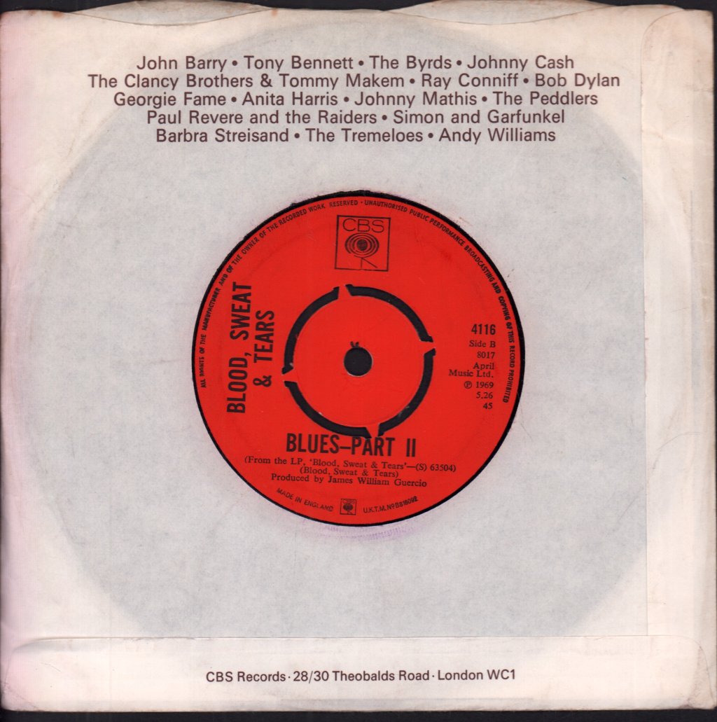 Blood Sweat And Tears - You've Made Me So Very Happy - 7 Inch