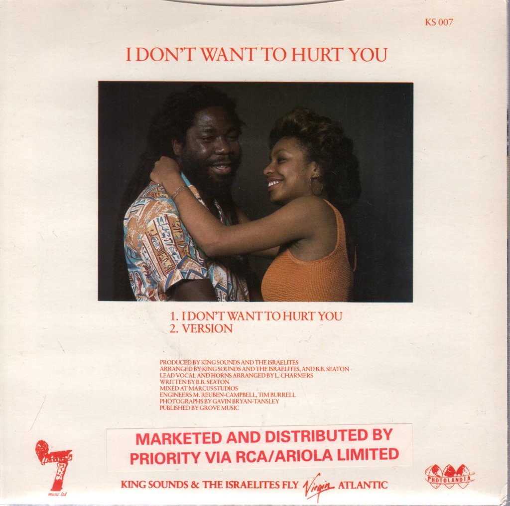 King Sounds And The Israelites - I Don't Want To Hurt You - 7 Inch
