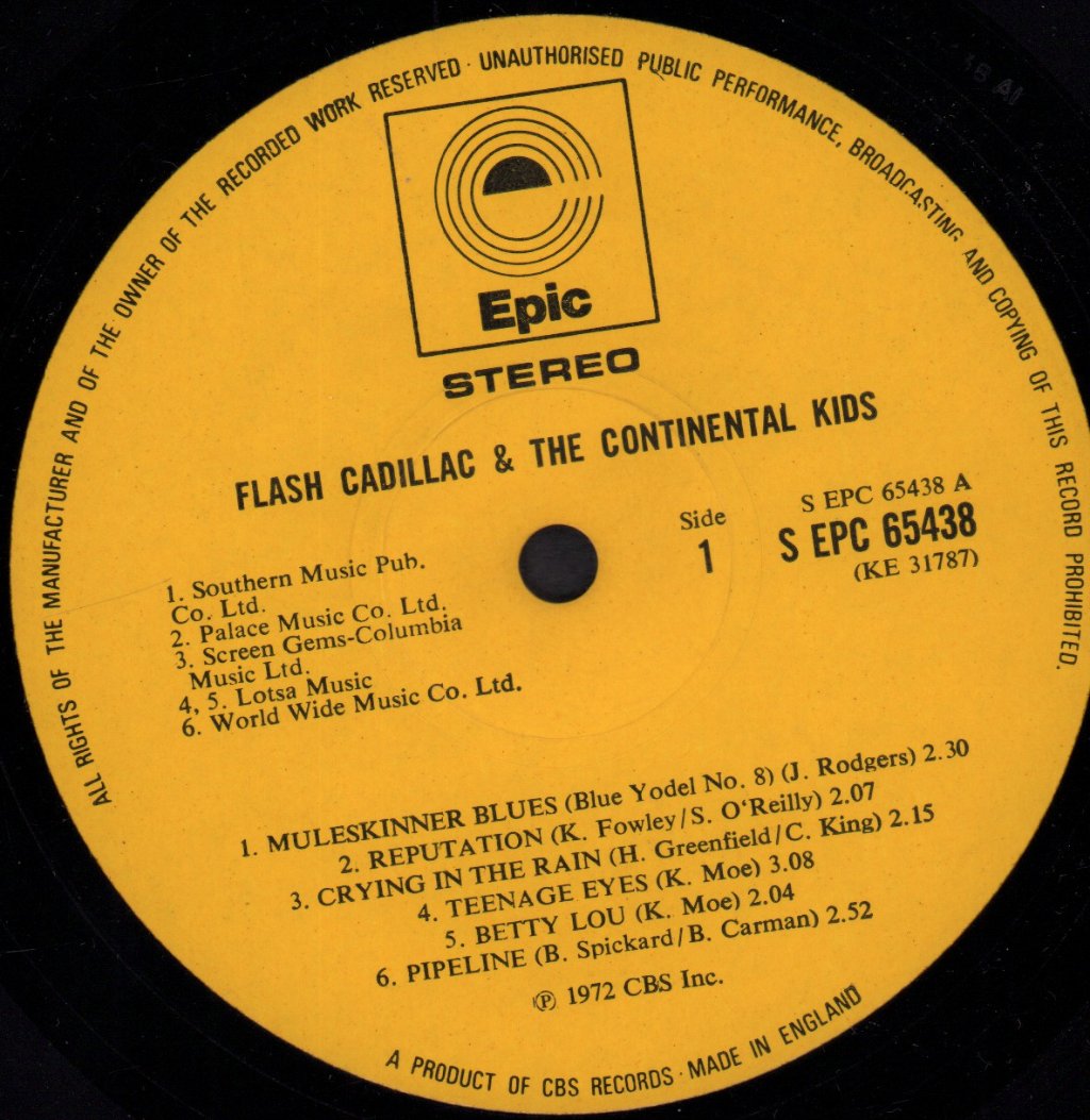 Flash Cadillac And The Continental Kids - Flash Cadillac And The Continental Kids - Lp