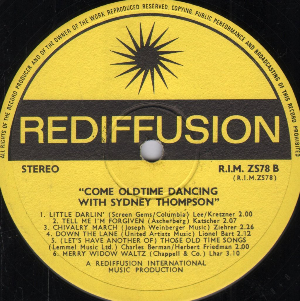 Sydney Thompson - Come Old Time Dancing With Sydney Thompson - Lp