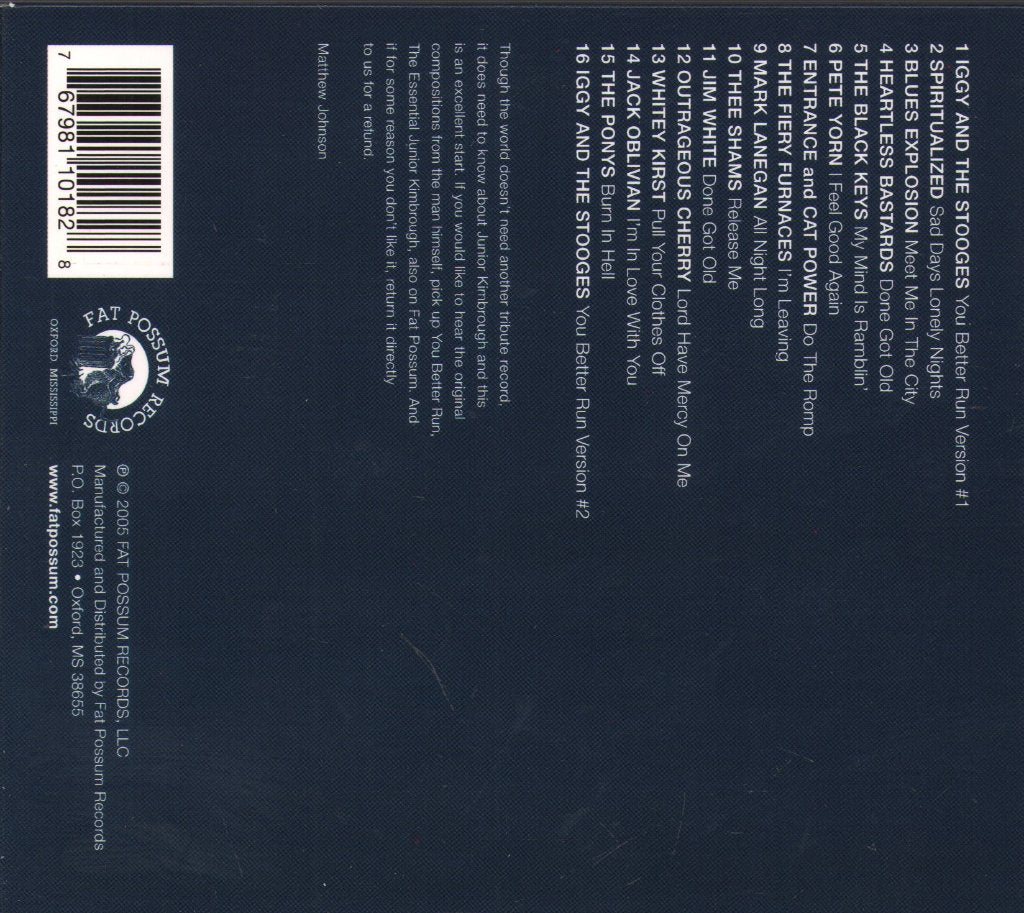 Various Artists - Sunday Nights: The Songs Of Junior Kimbrough - Cd