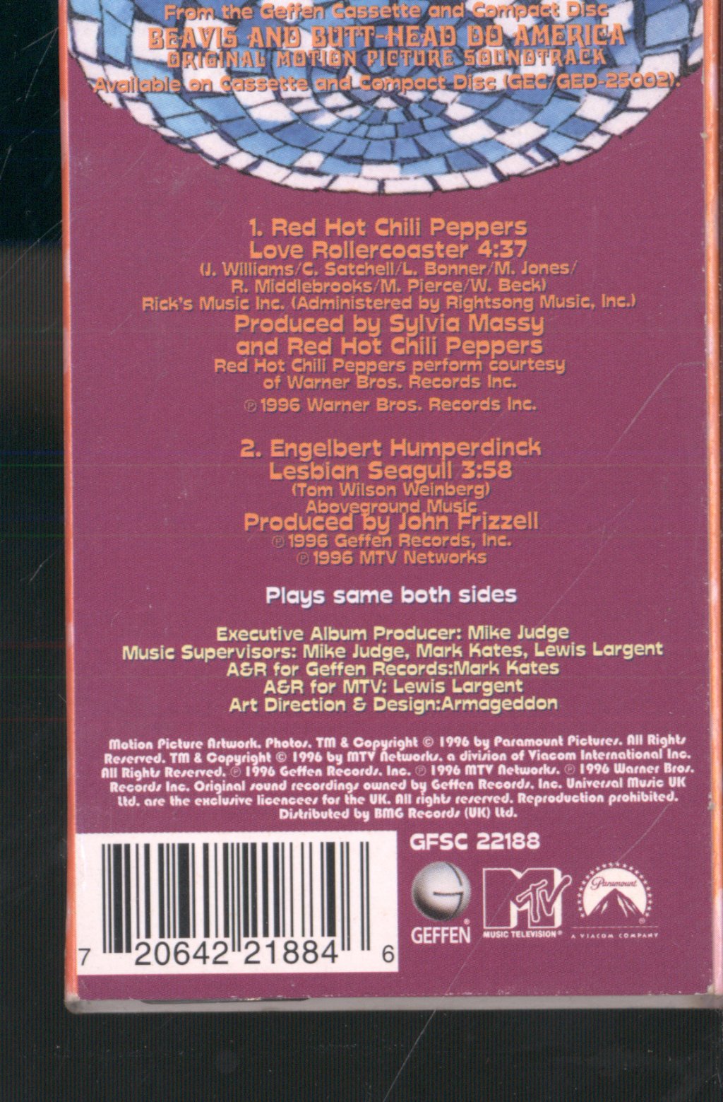 Red Hot Chili Peppers / Engelbert Humperdinck - Love Rollercoaster / Lesbian Seagull - Cassette