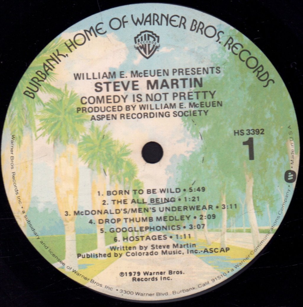 Steve Martin - Comedy Is Not Pretty - Lp